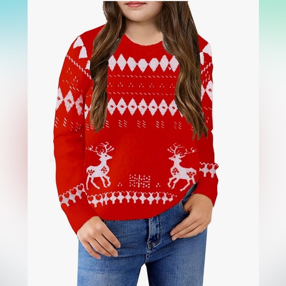 Other - Girl's Cable Knit Long Sleeves Crew Neck Soft
Pullover Sweater. Size 7/8. NWT